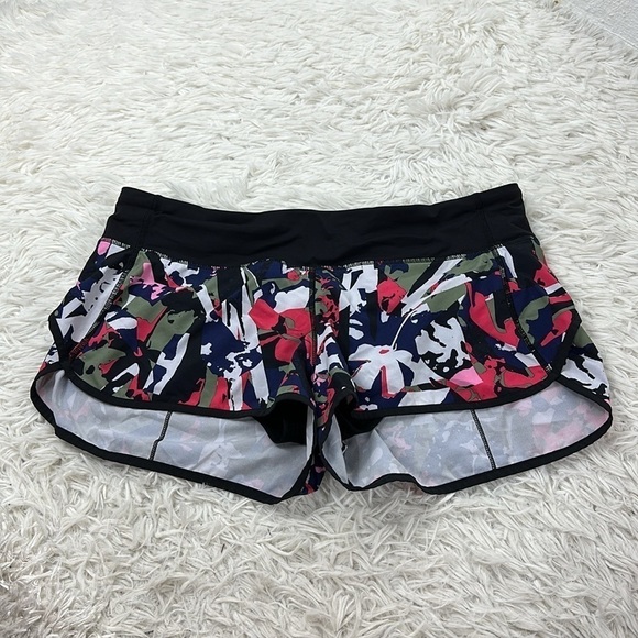 Lululemon Speed Short Pop Cut Boom Juice Multi / Black - Picture 1 of 4